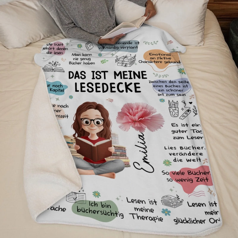 Personalisierte Decke - Geschenke Für Buchliebhaber, Bücherwürmer, Leser - Ich Bin Jemand, Der An Sich Glaubt – Leser Werden Lesen