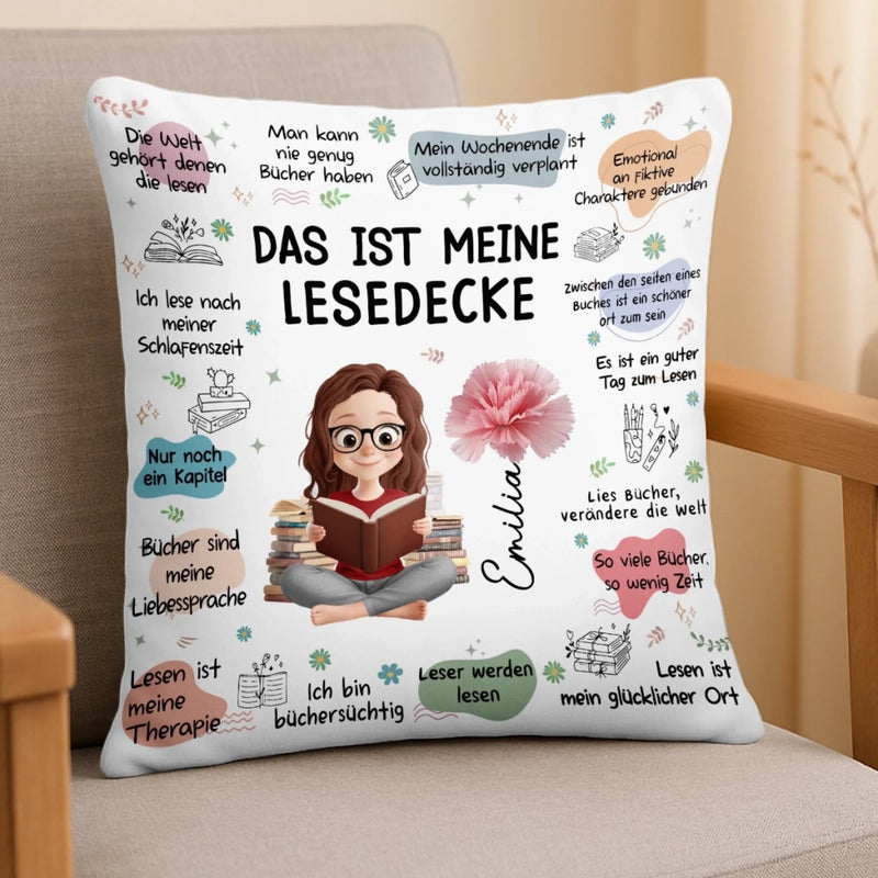 Personalisiertes Taschenkissen - Geschenke Für Buchliebhaber, Bücherwürmer, Leser - So Viele Bücher, So Wenig Zeit