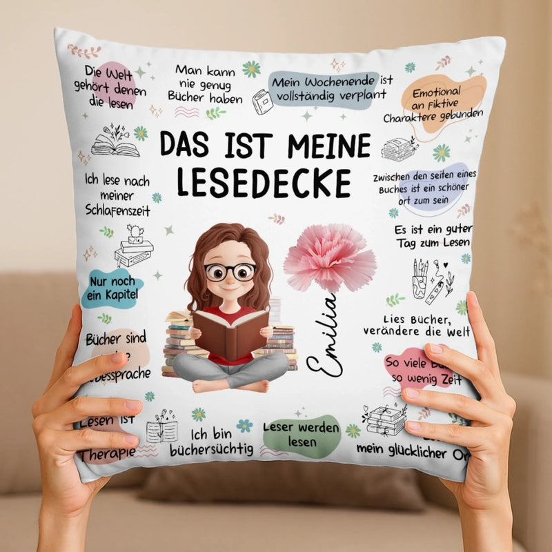 Personalisiertes Taschenkissen - Geschenke Für Buchliebhaber, Bücherwürmer, Leser - So Viele Bücher, So Wenig Zeit