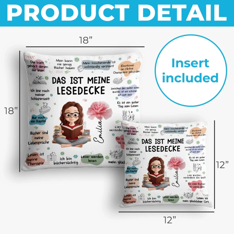 Personalisiertes Taschenkissen - Geschenke Für Buchliebhaber, Bücherwürmer, Leser - So Viele Bücher, So Wenig Zeit