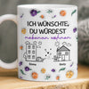 Personalisierte Tasse – Personalisierte Geburtstagsgeschenke Für Beste Freundinnen, Frauen, Schwestern, BFF – Ich Wünschte, Du Lebtest Nur Einen Schritt Entfernt