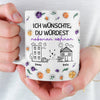 Personalisierte Tasse – Personalisierte Geburtstagsgeschenke Für Beste Freundinnen, Frauen, Schwestern, BFF – Ich Wünschte, Du Lebtest Nur Einen Schritt Entfernt
