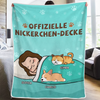 Personalisierte Decke - Geschenk für Tierbesitzer und Tierliebhaber – Fressen, Schlafen, Kuscheln, und Das Immer Wieder