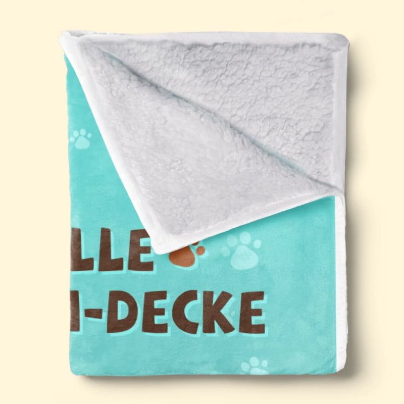 Personalisierte Decke - Geschenk für Tierbesitzer und Tierliebhaber – Fressen, Schlafen, Kuscheln, und Das Immer Wieder