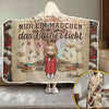 Personalisierte Affirmationsdecke, Hoodiedecke - Personalisierte Weihnachtsgeschenke Für Buchliebhaber, Bücherwürmer, Leser - Das Ist Meine Lesedecke
