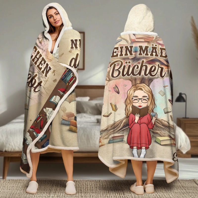 Personalisierte Affirmationsdecke, Hoodiedecke - Personalisierte Weihnachtsgeschenke Für Buchliebhaber, Bücherwürmer, Leser - Das Ist Meine Lesedecke