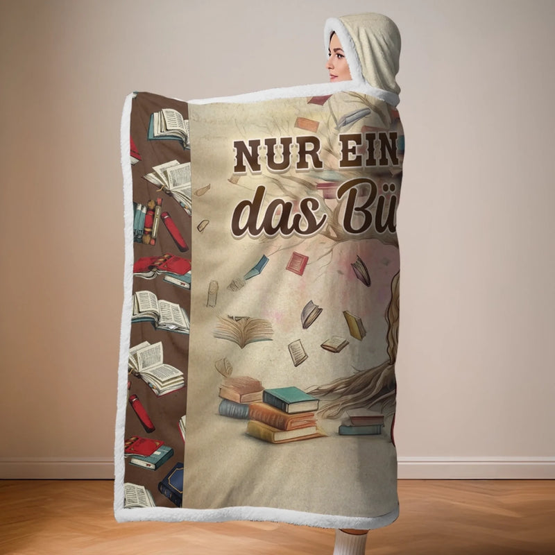 Personalisierte Affirmationsdecke, Hoodiedecke - Personalisierte Weihnachtsgeschenke Für Buchliebhaber, Bücherwürmer, Leser - Das Ist Meine Lesedecke