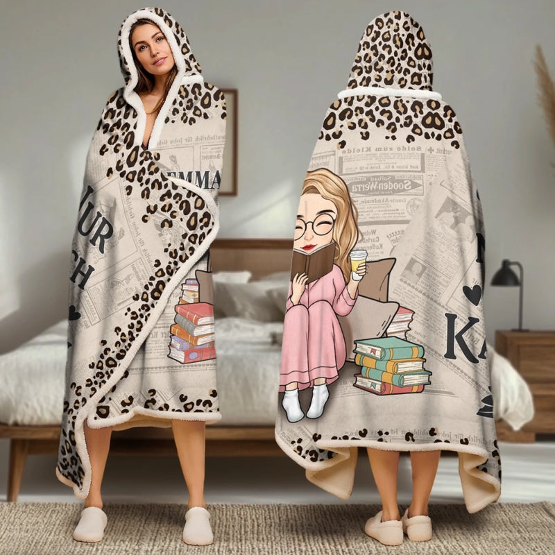 Personalisierte Affirmationsdecke, Hoodiedecke - Personalisierte Weihnachtsgeschenke Für Buchliebhaber, Bücherwürmer, Leser - Nur Noch Ein Kapitel