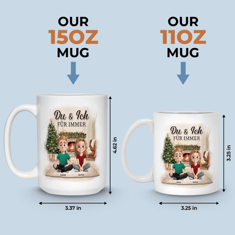 Personalisierte Tasse – Personalisierte Weihnachts- und Geburtstagsgeschenke für Familie, Katzenliebhaber - Du Und Ich Und Die Katze
