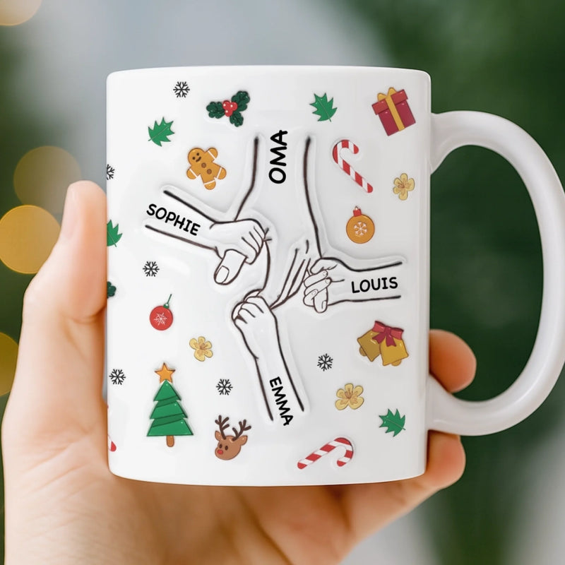 Personalisierte Tasse – Personalisierte Geburtstagsgeschenke Für Papa, Opa – Du Hältst Unsere Hände, Auch Unsere Herzen