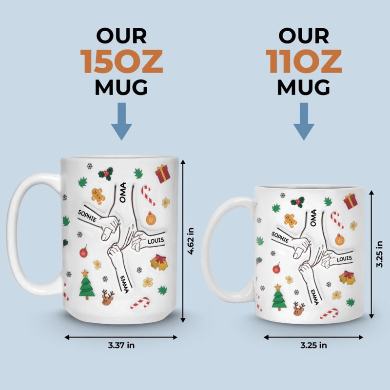 Personalisierte Tasse – Personalisierte Geburtstagsgeschenke Für Papa, Opa – Du Hältst Unsere Hände, Auch Unsere Herzen