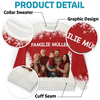 Unisex Ugly-Sweatshirt mit personalisiertem Foto – Personalisierte Weihnachts- und Geburtstagsgeschenke für Mama, Papa, Bruder, Schwester, Kinder – Die Herzen Halten, Die Uns Am Nächsten Stehen