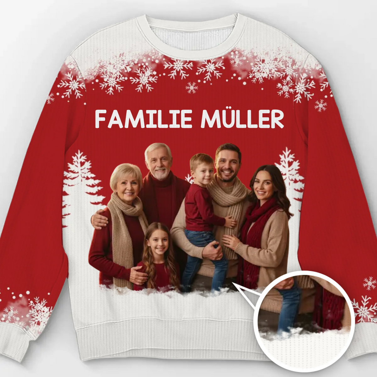 Unisex Ugly-Sweatshirt mit personalisiertem Foto – Personalisierte Weihnachts- und Geburtstagsgeschenke für Mama, Papa, Bruder, Schwester, Kinder – Die Herzen Halten, Die Uns Am Nächsten Stehen
