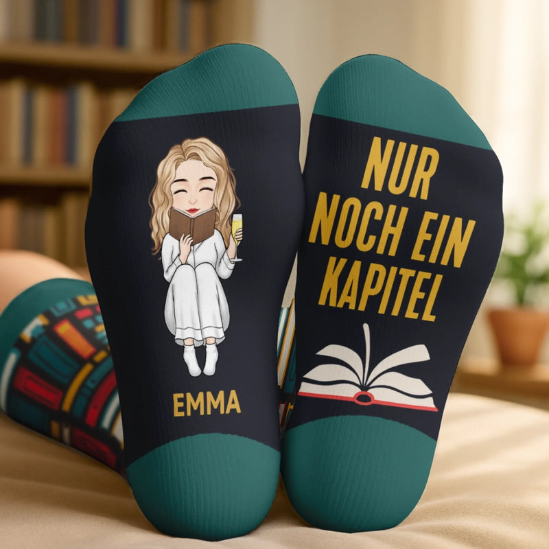 Personalisierte Socken – Geschenke für Bücherliebhaber, Leseratten und Leser – Leseratte Macht Pause