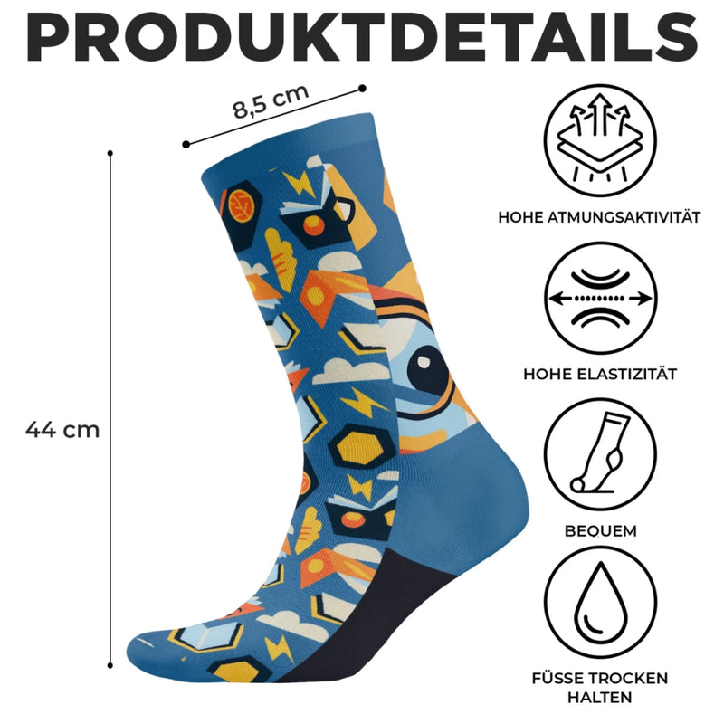 Personalisierte Crew-Socken – Personalisierte Buch-Geschenke für Bücherliebhaber, Leseratten und Vielleser – Leseratte in der Pause