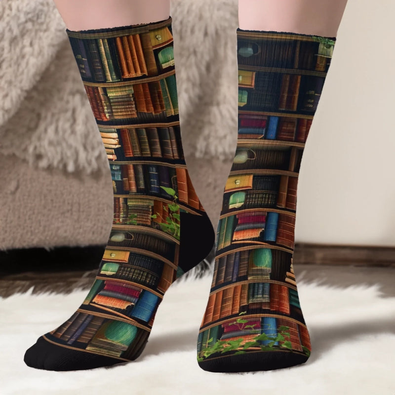 Personalisierte Crew-Socken – Personalisierte Buch-Geschenke für Bücherliebhaber, Leseratten und Vielleser – Nur Ein Mädchen Das Bücher Liebt