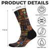 Personalisierte Crew-Socken – Personalisierte Buch-Geschenke für Bücherliebhaber, Leseratten und Vielleser – Nur Ein Mädchen Das Bücher Liebt