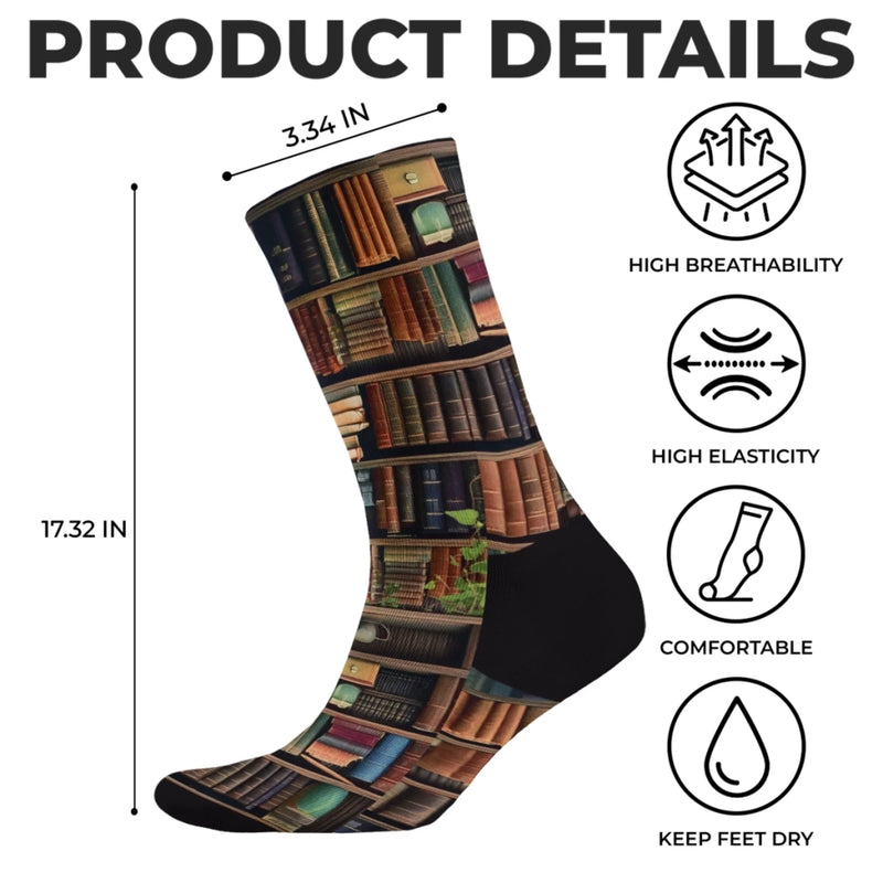 Personalisierte Crew-Socken – Personalisierte Buch-Geschenke für Bücherliebhaber, Leseratten und Vielleser – Nur Ein Mädchen Das Bücher Liebt
