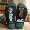 Personalisierte Socken – Geschenke für Bücherliebhaber, Leseratten und Leser – Pssst... Ich Lese