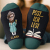 Personalisierte Socken – Geschenke für Bücherliebhaber, Leseratten und Leser – Pssst... Ich Lese