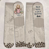 Personalisierte Crew-Socken – Personalisierte Buch-Geschenke für Bücherliebhaber, Leseratten und Vielleser - Mein Bestes Buchleben Leben