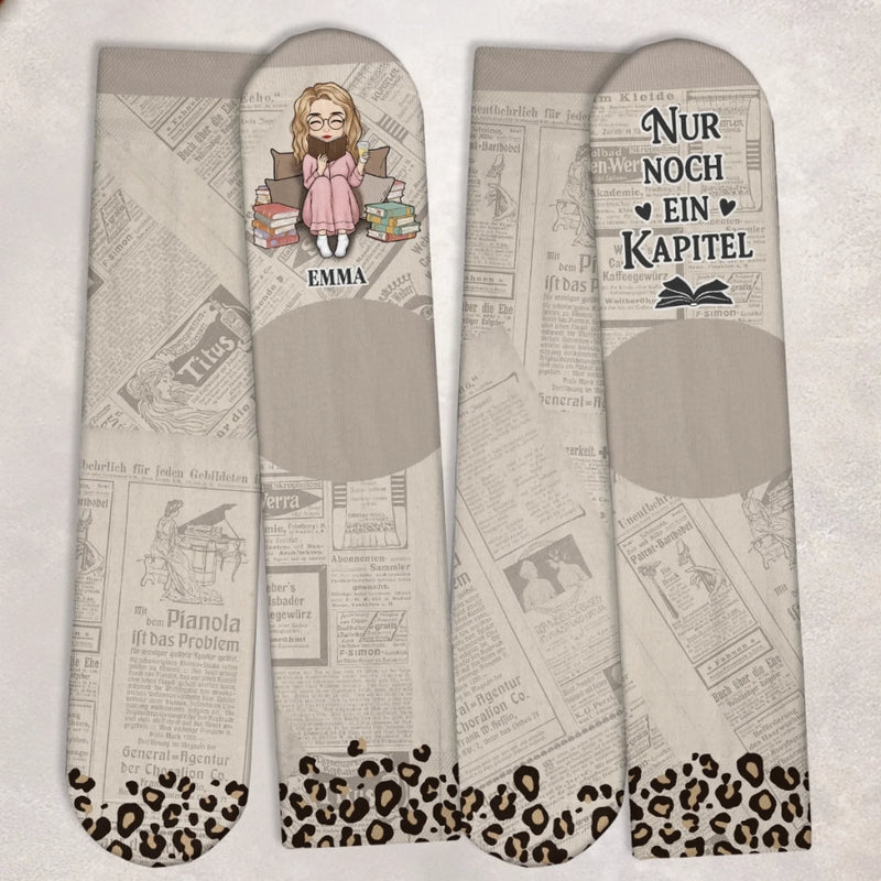 Personalisierte Crew-Socken – Personalisierte Buch-Geschenke für Bücherliebhaber, Leseratten und Vielleser - Mein Bestes Buchleben Leben