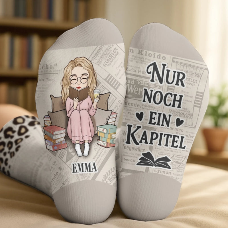 Personalisierte Crew-Socken – Personalisierte Buch-Geschenke für Bücherliebhaber, Leseratten und Vielleser - Mein Bestes Buchleben Leben