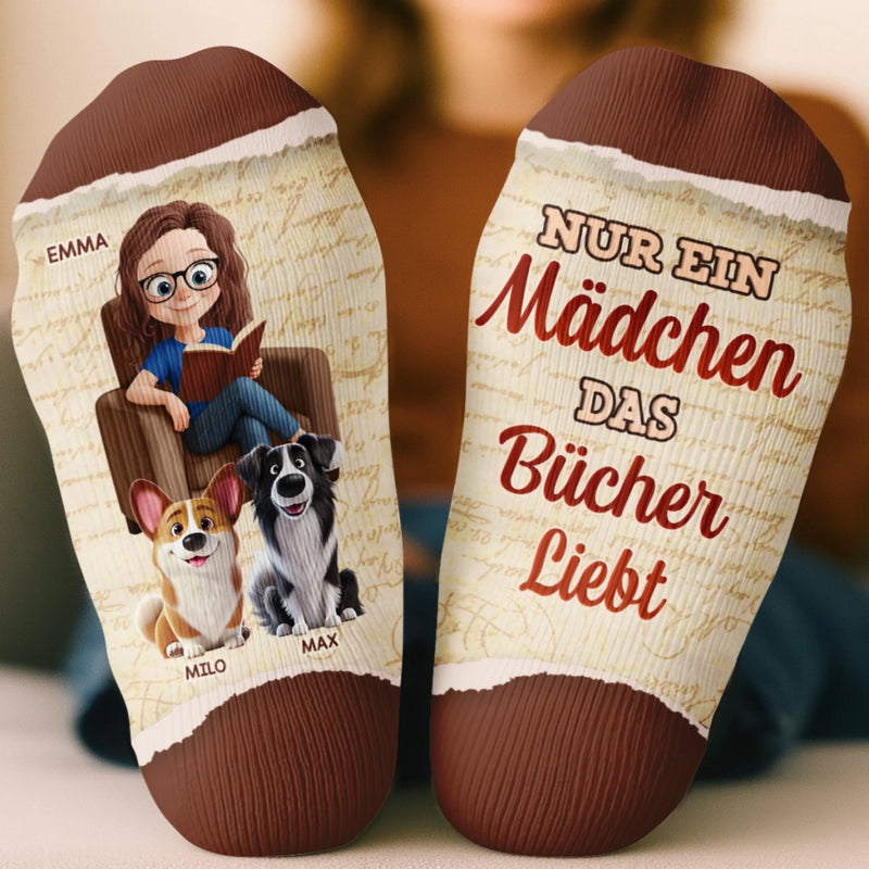 Personalisierte Crew-Socken – Personalisierte Buch-Geschenke für Bücherliebhaber, Leseratten und Vielleser - Bitte Nicht Stören, Ich Genieße