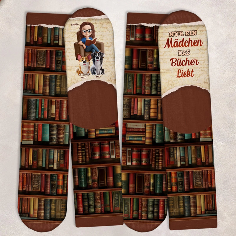 Personalisierte Crew-Socken – Personalisierte Buch-Geschenke für Bücherliebhaber, Leseratten und Vielleser - Bitte Nicht Stören, Ich Genieße