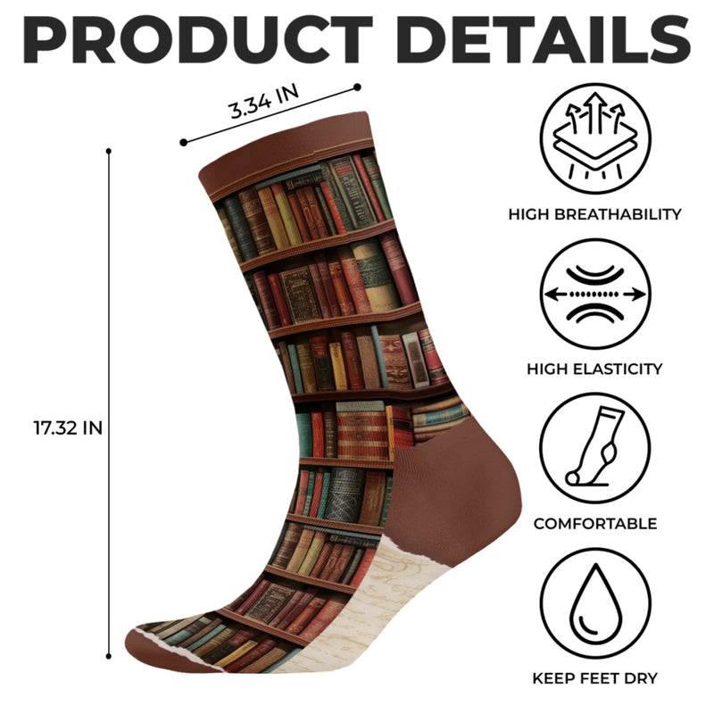 Personalisierte Crew-Socken – Personalisierte Buch-Geschenke für Bücherliebhaber, Leseratten und Vielleser - Bitte Nicht Stören, Ich Genieße