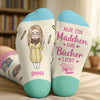 Personalisierte Crew-Socken – Personalisierte Buch-Geschenke für Bücherliebhaber, Leseratten und Vielleser - Nur Ein Mädchen, Das In Büchern Lebt