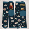 Personalisierte Crew-Socken – Personalisierte Buch-Geschenke für Bücherliebhaber, Leseratten und Vielleser - Nur Ein Mädchen, Das In Büchern Versinkt