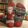 Personalisierte Crew-Socken – Personalisierte Buch-Geschenke für Bücherliebhaber, Leseratten und Vielleser - Nur Ein Mädchen, Das Seiten Umblättert