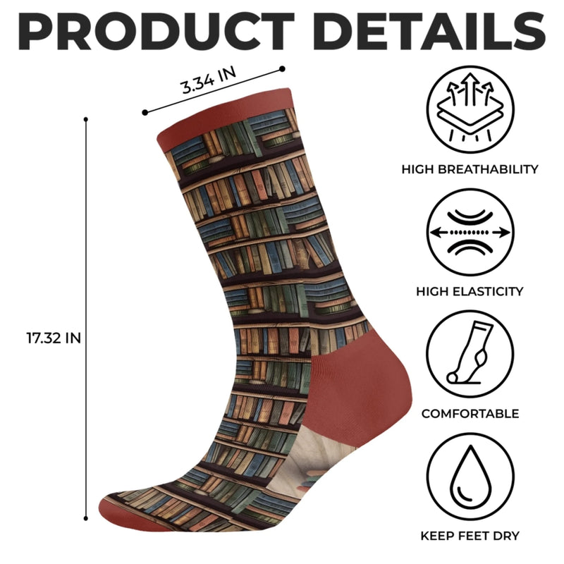 Personalisierte Crew-Socken – Personalisierte Buch-Geschenke für Bücherliebhaber, Leseratten und Vielleser - Nur Ein Mädchen, Das Seiten Umblättert