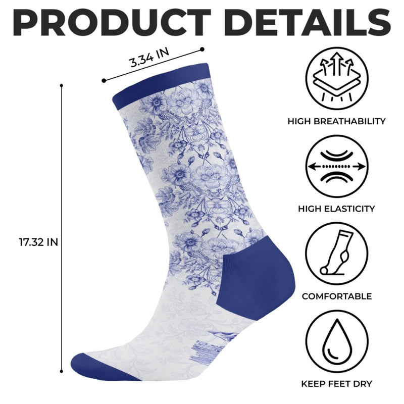Personalisierte Crew-Socken – Personalisierte Buch-Geschenke für Bücherliebhaber, Leseratten und Vielleser - Nur Ein Mädchen, Das Süchtig Nach Büchern Ist