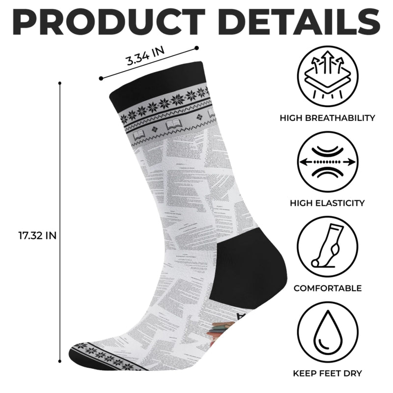 Personalisierte Socken – Personalisierte Buch-Geschenke für Bücherliebhaber, Leseratten und Vielleser - Markierung Meiner Liebsten Geschichten