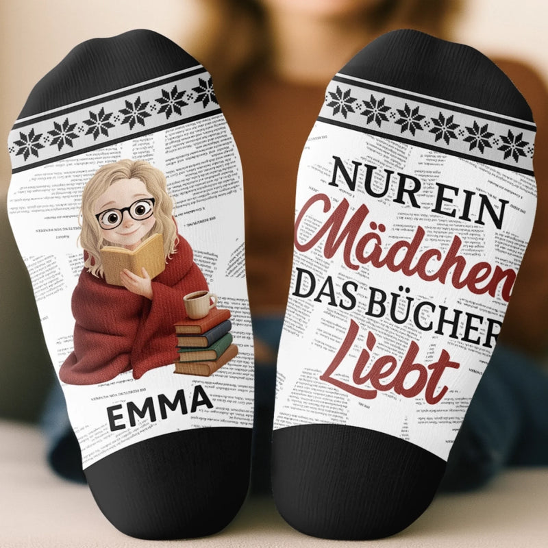Personalisierte Socken – Personalisierte Buch-Geschenke für Bücherliebhaber, Leseratten und Vielleser - Markierung Meiner Liebsten Geschichten