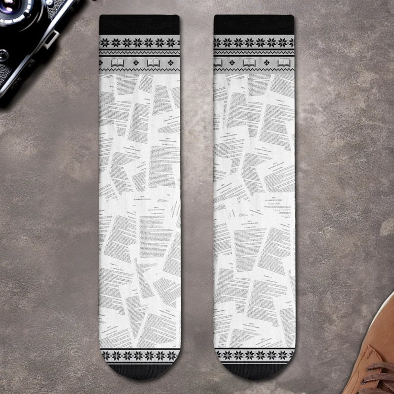 Personalisierte Socken – Personalisierte Buch-Geschenke für Bücherliebhaber, Leseratten und Vielleser - Markierung Meiner Liebsten Geschichten