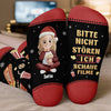 Personalisierte Crew-Socken – Individuelle Weihnachts- und Geburtstagsgeschenke für Frauen und Männer – Verliebt in eine Hallmark-Handlung