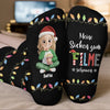 Personalisierte Crew-Socken – Individuelle Weihnachts- und Geburtstagsgeschenke für Frauen und Männer – Filmzeit, Feiertagsausgabe