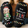 Personalisierte Crew-Socken – Individuelle Weihnachts- und Geburtstagsgeschenke für Frauen und Männer – Filmzeit, Feiertagsausgabe