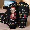 Personalisierte Crew-Socken – Individuelle Weihnachts- und Geburtstagsgeschenke für Frauen und Männer – Filmzeit, Feiertagsausgabe