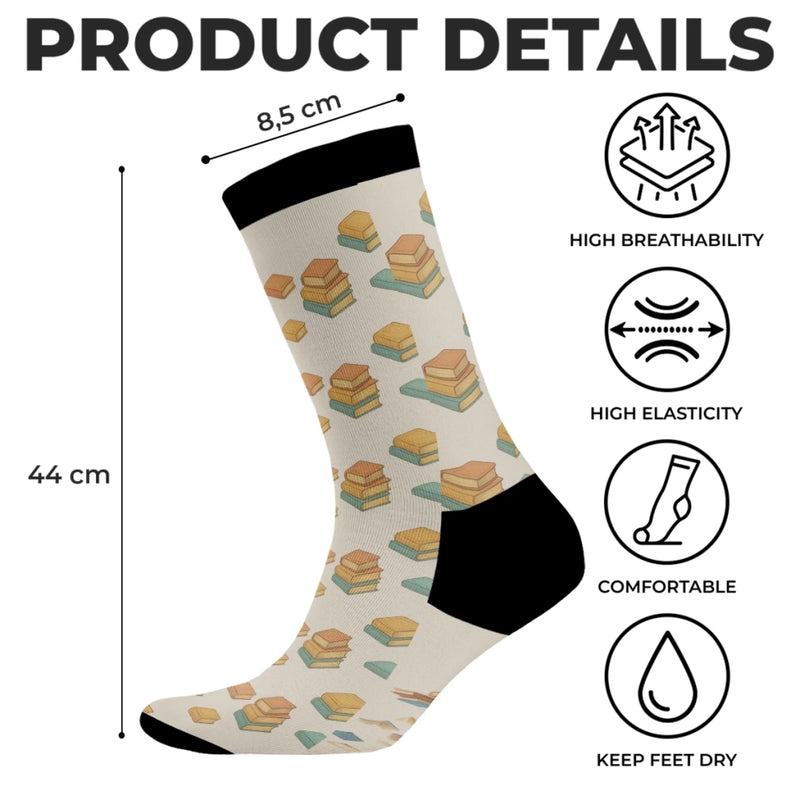 Personalisierte Socken – Personalisierte Buch-Geschenke für Bücherliebhaber, Leseratten und Vielleser - Kennzeichnung Meiner Liebsten Bücher
