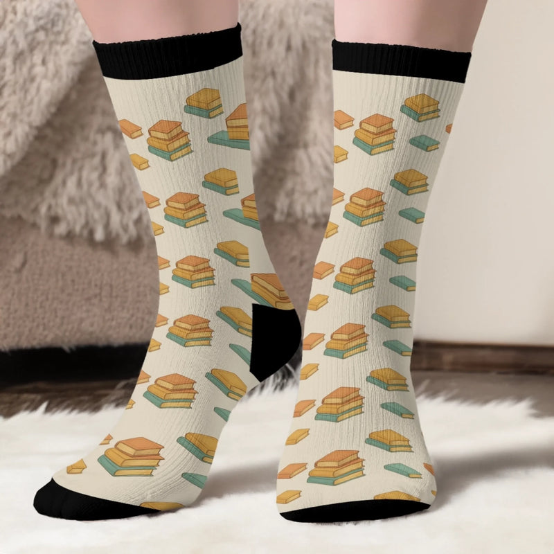 Personalisierte Socken – Personalisierte Buch-Geschenke für Bücherliebhaber, Leseratten und Vielleser - Kennzeichnung Meiner Liebsten Bücher