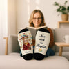 Personalisierte Socken – Personalisierte Buch-Geschenke für Bücherliebhaber, Leseratten und Vielleser - Kennzeichnung Meiner Liebsten Bücher