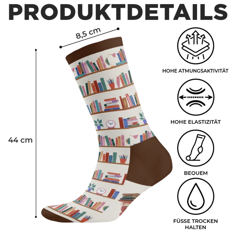 Personalisierte Socken – Personalisierte Buch-Geschenke für Bücherliebhaber, Leseratten und Vielleser - Markierung Meiner Geschätzten Erzählungen
