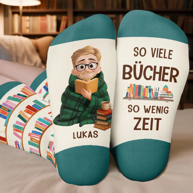 Personalisierte Socken – Personalisierte Buch-Geschenke für Bücherliebhaber, Leseratten und Vielleser - Markierung Meiner Geschätzten Erzählungen