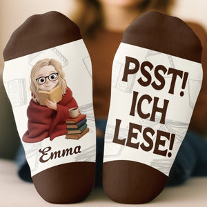 Personalisierte Socken – Personalisierte Buch-Geschenke für Bücherliebhaber, Leseratten und Vielleser - Ich Bin Ein Bücherliebhaber