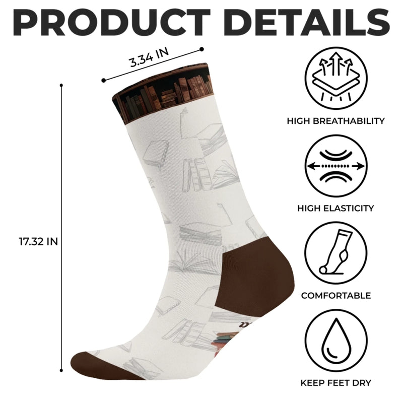 Personalisierte Socken – Personalisierte Buch-Geschenke für Bücherliebhaber, Leseratten und Vielleser - Ich Bin Ein Bücherliebhaber