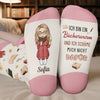 Personalisierte Socken – Personalisierte Buch-Geschenke für Bücherliebhaber, Leseratten und Vielleser - Ich Bin Ein Bücherwurm